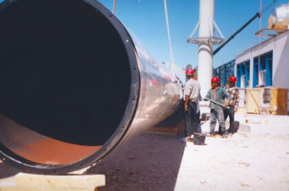 Werk aan schoorsteen in 1997